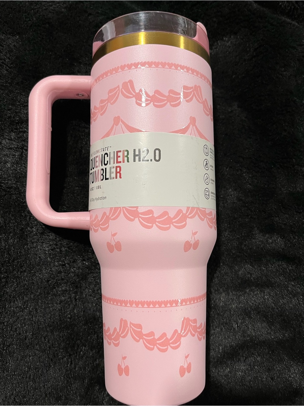 Stanley Quencher H2.0 Tumbler - Pink Cherry Pattern